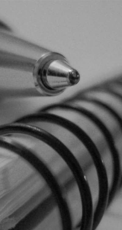 Close-up of pen tip